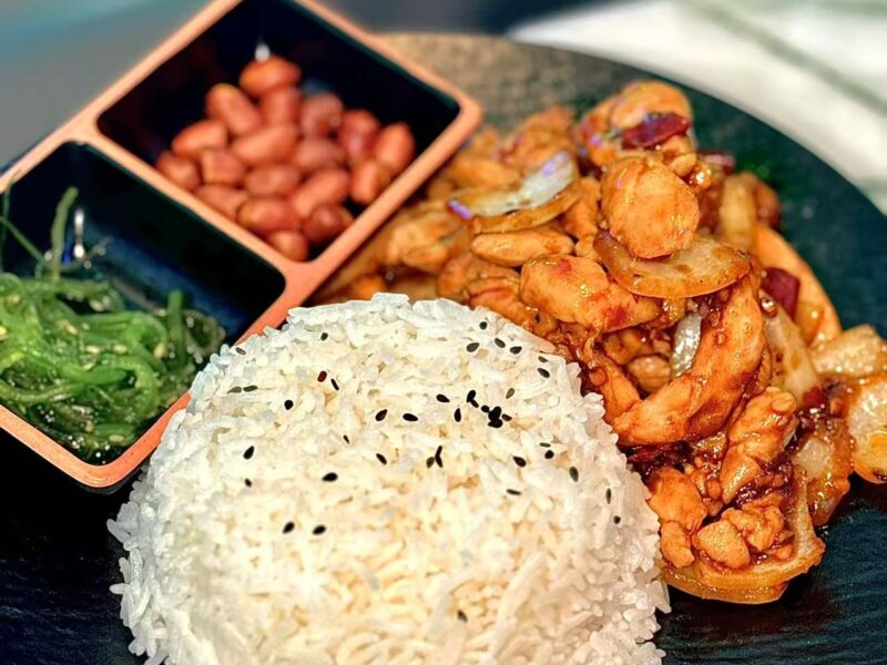 Dish sweet and sour chicken
